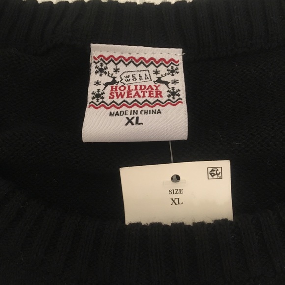 Naughty or Nice Flip Sequin Christmas Winter Sweater XL NWT - Picture 5 of 5